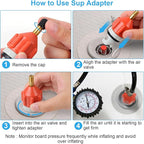 3 Pcs Paddle Board Pump Adapter, Premium Inflatable Boat SUP Pump Adaptor, Conventional Air Adapter Quickly Inflation, SUP Air Adapters for Stand-Up Paddleboard and Kayak