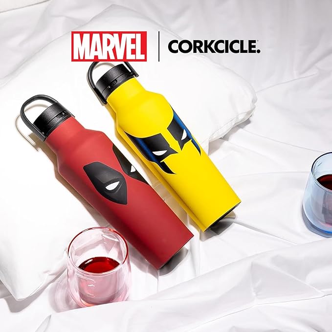 Corkcicle Sport Canteen - Keeps Beverages Cold 25 Hours - Triple Insulated Stainless Steel - Screw-On Lid - Reusable Bottle - Summer Drinkware Gift - Keeps Drinks Ice Cold - 20 oz - Wolverine
