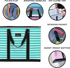 SCOUT 4 Boys Zip Tote XX-Large - Durable Lightweight Bag for Beach, Pool, Family Travel, Storage - Water-Resistant, Zips Shut