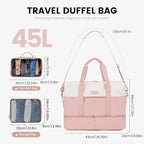 LOVEVOOK Weekender Bag, Large Travel Duffel Bag for Women with 2 Packing Cubes, Carry on Overnight Bag with Shoe Compartment, Mom Hospital Bags for Labor and Delivery