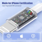 4Pack USB C to Lightning Cable 3FT, Fast Charging Cord for iPhone 14, Replacement for Apple Original Charger Cable for iPhone 14 13 12 11 Pro 11 XS MAX XR 8 7 6s Plus