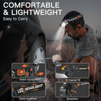 KunHe 20 Pack Headlamp Flashlight Head Lamps led Rechargeable Headlight Motion Sensor Head Lamp 10 Mode for Outdoor Camping Gear Hiking Fishing Running Cycling Headlight Emergency Lights for Home