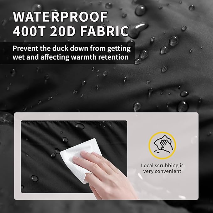 Down Sleeping Bag for Adults. 680FP Ultralight Portable, Backpacking Sleeping Bag for Hiking, Camping, Mountaineering, expeditions and Backpacking. with Compression Sack