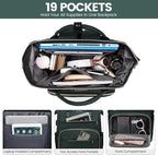 LOVEVOOK Laptop Backpack for Women,15.6 Inch Professional Womens Travel Backpack Purse Computer Laptop Bag Nurse Teacher Backpack,Waterproof Work Bags Carry on Back Pack with USB Port,Dark Green