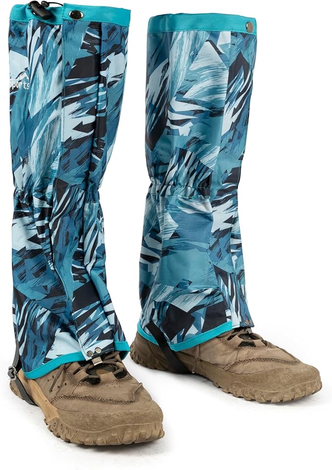 Waterproof Adjustable Leg Gaiters for Men and Women Snow Boot Gaiters for Hiking in Hunting Sand and Mud Mountain Climbing or Snowshoeing