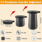 ALEVMOOM Upgraded XXL 19.7" Collapsible Stool, Heavy Duty Portable Folding Stool Max Load 1000 lbs, Retractable Telescoping Foldable Seat for Camping Fishing Hiking Travel BBQ