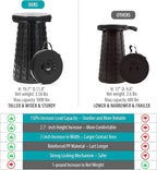 19.7” Heavy Duty Collapsible Stool with Cushion - Portable, Foldable Camping Stool for Adults, Max Capacity 1000lbs