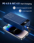 Portable Charger 60000mAh Power Bank - 22.5W Fast Charging External Battery Pack, LED Display USB C Portable Cell Phone Charger for iPhone, Samsung Galaxy, Android, Camping, Travel