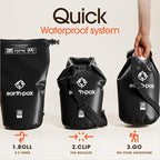 Earth Pak Waterproof Dry Bag - Roll Top Waterproof Backpack Sack Keeps Gear Dry for Kayak with Waterproof Phone Case