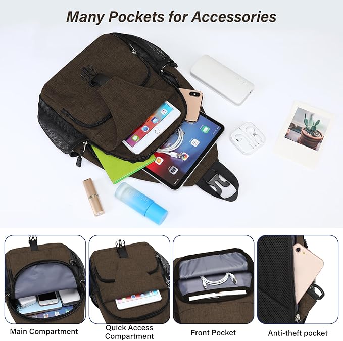 MOSISO Sling Backpack Travel Hiking Daypack, Crossbody Convertible Sling Bag with Front Pocket One Shoulder Chest Bag