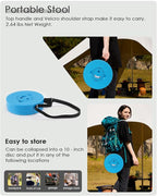 18-inch Heavy Duty Collapsible Stool - 800 lbs Capacity, 2.6 lbs Lightweight Portable Folding Stool for Camping, Travel, Music Festivals and Other Outdoor Events