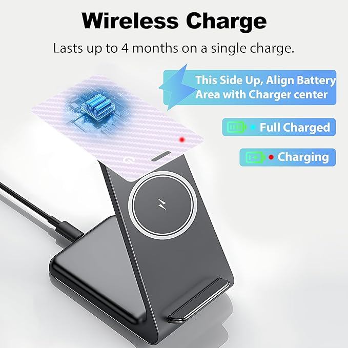 [Apple MFi Certified] Wallet Tracker Card with Apple Find My (iOS Only) Rechargeable Air Tracker Tags Bluetooth Wallet Finder IP68 Waterproof GPS Tracker Item Finder for Keys, Bags, Passport Purple