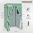 EAGLE PEAK Flex Compact 4x4 Pop-up Canopy Changing Room, Portable Privacy Dressing Room for Indoor Fashion Photoshoots, Camping, or Pool, White/Green