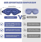 3D Advanced Eye Mask for Sleeping，Ultra Delicate Soft Skin Friendly Eye mask，100% Blackout Sleep Eye Mask for Sleep, Eyelash Extension Sleep mask