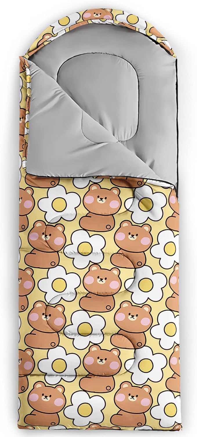 QOOMO Camping Sleeping Bags,3 Season Warm & Cool Weather,Lightweight,Waterproof Sleeping Bags for Adults & Kids,Traveling,and Outdoors,Camping Gear Equipment