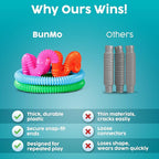 BUNMO Pop Tubes - Sensory Toys - Fidget Toys - Imaginative Play & Stimulating Creative Learning - Hours of Fun for Kids - Tons of Ways to Play - Non-Mouthable Toy 3+ - 30 Pack Large