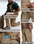 CQR Men's Tactical Pants, Water Resistant Ripstop Cargo Pants, Lightweight EDC Work Hiking Pants, Outdoor Apparel