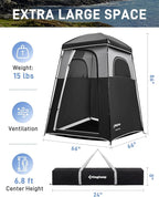 KingCamp Shower Tent, Portable Privacy Tent Outdoor Camping 1/2 Room Toilet Tents with Shower Bag & Dressing Room for Beach, Camping & Hiking