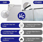 Amundo 2 Pieces Grease Splatter Guard 2 Sided Foldable Stainless Steel Splatter Guard Oil Splash Guard for Grease Stainless Steel Backsplash for Stove Frying Pan Splatter Guard (15.7" X 15.7")