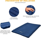 KingCamp Double Sleeping Pad for Camping, Rollover Prevention Inflatable Queen Camping Mattress 2 Person Ultralight Air Mat for Backpacking Hiking Tent Cot