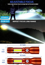Black Light UV Flashlight Rechargeable, 3in1 Super Bright Tactical Flashlights LED UV Black Light &Redlight, 1500Lumen 7Modes, Zoomable, Waterproof Pocket Flashlight for Pet Stains Detection,Camping