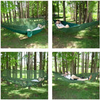 Camping Hammock with Mosquito Net and Rain Fly - Travel Hammock Bug Net - Hammock Tent for Outdoor Hiking Backpacking Travel Camping Accessories and Camping Gear… Military Green