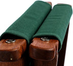 BYER OF MAINE Pangean Folding Stool – Canvas Camp & Wood Camp Stool for Portable & Outdoor Seating in Forest Green