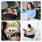 Portable Inflatable Wedge Pillow 2 Pack,Body Positioner for Sleep Support, Large 20in Adjustable Travel Pillow - Lightweight Bed/Leg Support Pillow, Fast Inflation, 2 Pack