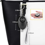 Personal Alarm for Women 140DB Emergency Self-Defense Security Alarm Keychain with LED Light for Women Kids and Elders-2 Pack (Black & Aqua Marine)