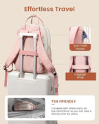 LOVEVOOK Backpack for Women,Laptop Backpack Women,Fits 15.6 Inch Laptop Bag,Fashion Travel Work Anti-theft Bag,Waterproof Business Computer College Teacher Backpack Purse Daypack, Light Grey-Beige