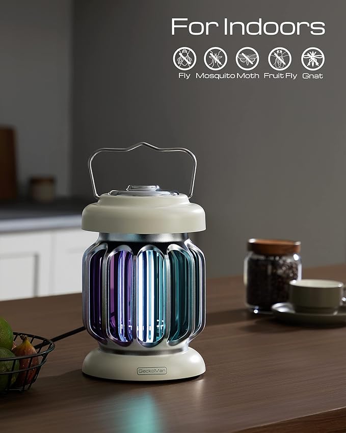 2-Pack Hybrid Spectrum, Dusk-to-Dawn Bug Zapper Outdoor Bug Zapper Indoor Bug Zapper Mosquito Repellent Outdoor Patio Mosquito Zapper Fly Zapper Fruit Fly Trap for Indoors Killer with Light Sensor