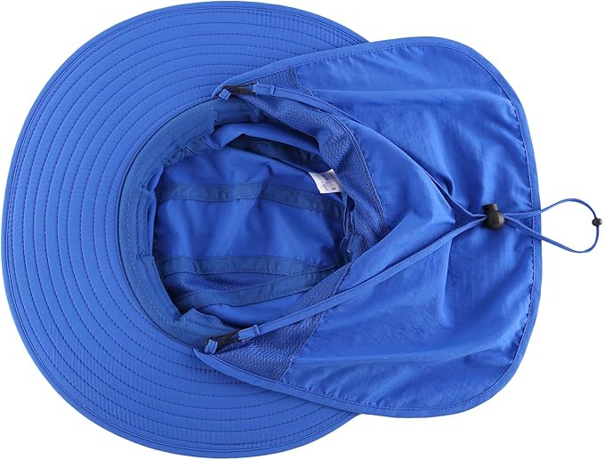 Home Prefer UPF 50+ Mens Wide Brim Fishing Hat with Neck Flap Sun Hat for Men Women Sun Protection Cap