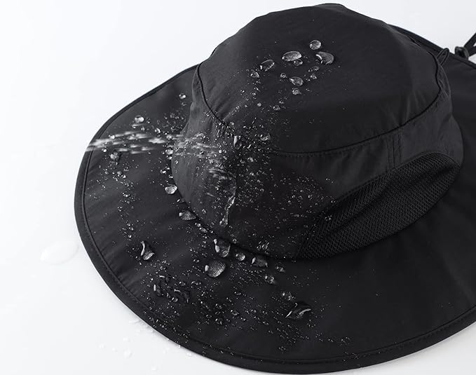 Home Prefer UPF50+ Mens Sun Hat Wide Brim Fishing Hat for Men UV Protection Womens Beach Bucket Hat for Golf Hiking Gardening