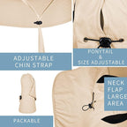 Sun Hat for Men Women with Neck Flap,UPF 50+ UV Protective Hiking Fishing Hats,Wide Brim Sun Hat for Women&Men