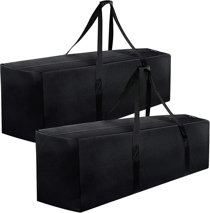 INFANZIA 47inch Sports Duffel Travel Bag, 196L Extra Large Duffel Luggage Bag with Upgrade Zipper, Water Resistant & Foldable Equipment Storage Bag for Camping Tent Tripod Fishing, 2PCS