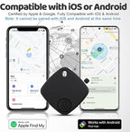 Air Tracker for Android or iOS, 4 Pack Dual System Android Smart Tracker Tags Compatible with iOS Find My or Google Find Hub App, Bluetooth Tracker Key Locator with Sound for Luggage, Bags,Wallet