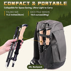 Trekking Poles Aviation Grade Aluminum Alloy-Strong Lightweight Collapsible Walking Sticks for Hiking Poles for Women, Men,Seniors in The 4 Season,All-Terrain,2pc Per Set