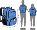 YOREPEK Travel Backpack, Extra Large 50L Laptop Backpacks for Men Women, Water Resistant College Backpack Airline Approved Business Work Bag with USB Charging Port Fits 17 Inch Computers, Cobalt Blue
