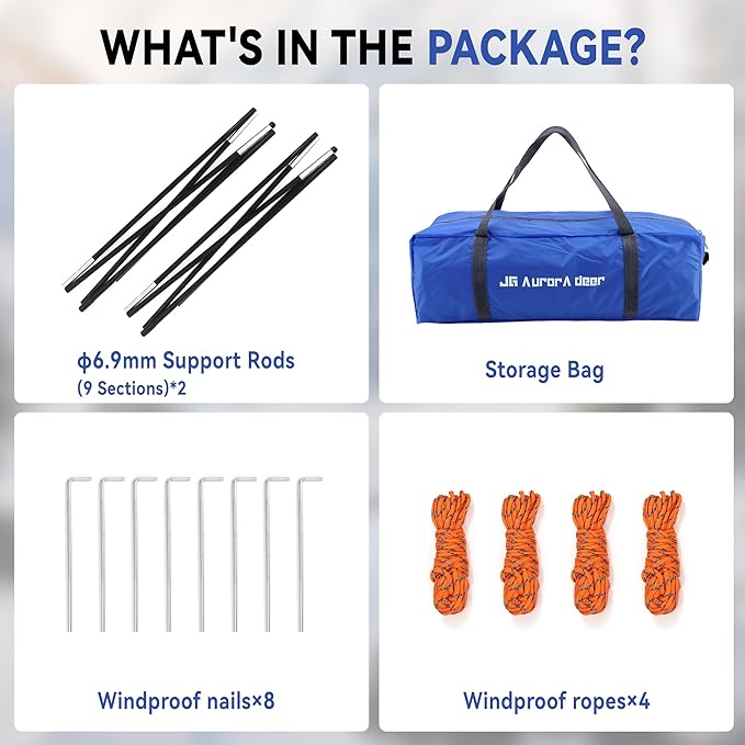 1/2/3/4 Person Tents Waterproof&Windproof Family Tents Camping-Tent,Lightweight Portable Pop Up Tent for Camping,Hiking,Mountaineering or Beach Easy to Set Up Adventures Carry Bag