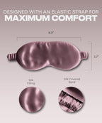 SUNDAYSILKS™ Exclusive Mulberry Silk Sleep Mask | Soft Eye Covers, Blackout Sleeping Mask for Women & Men | Silk Eye Mask for Sleep, Travel, and Relaxation | Antifaz para Dormir [Deep Muave]