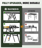 Foldable Grill Table with Mesh Desktop, 200lbs 3Ft Portable Folding Table, Height Adjustable Metal Table for Ourdoor, Camping, Picnic, BBQ and Beach, RV, 35.4" L x 23.6" W