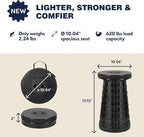 Upgraded Collapsible Stool 2-Pack, 620lbs Max Weight, Lightweight Yet Sturdy, Portable Retractable Foldable Telescoping Camping Stool for Adults Outdoor Fishing Hiking Travel BBQ
