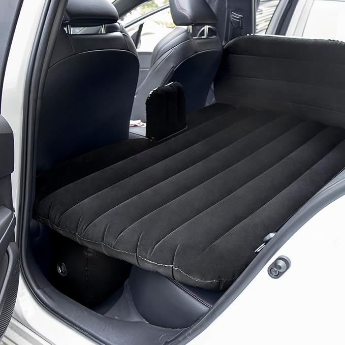 Car Air Mattress Back Seat Car Camping Bed, SUV Inflatable Bed with Pump and Pillows