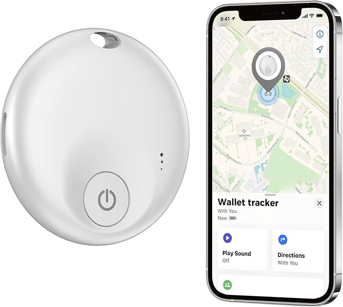 Air Tracker Tag, Smart Bluetooth5.3 Tracker, Item Finder Work with Apple Find My, Trakcer Tag Locator for Keys, Luggage, Backpack, Suitcase, 120dB Sound(White)