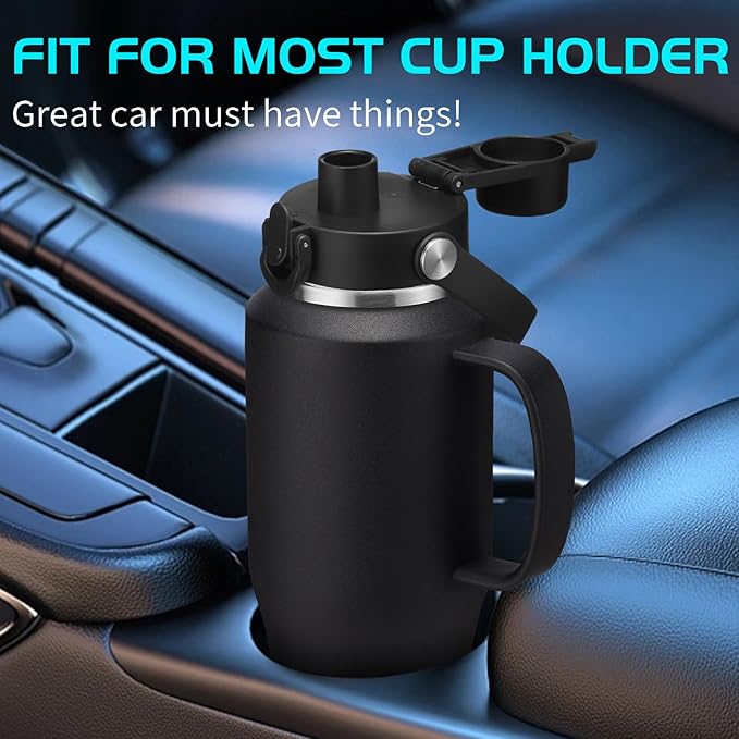 32 40 OZ Stainless-Steel Cup with Handle - Vacuum Insulated Water Bottles with Straw, Strap Carrier Bag & Protective Boot, Leak Proof Coffee Tumbler Thermo Flask Cups for Car Office Gym