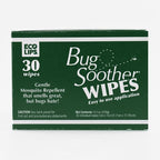 Bug Soother Wipes (30 ct) - Natural Insect, Gnat and Mosquito Repellent & Deterrent - 100% DEET-Free Safe Bug Wipes for Adults, Kids, & Pets - Made in USA