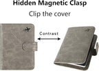 Passport Holder Cover Wallet RFID Blocking Leather Card Case Travel Accessories for Women Men (#Grey)
