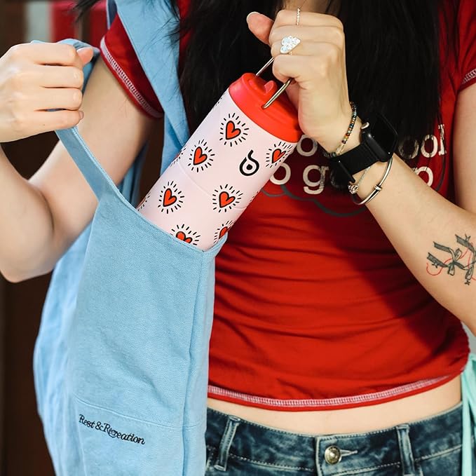 BOTTLE BOTTLE Insulated Water Bottle 24oz with Straw Lid and Handle for Sports Travel Gym Stainless Steel Water Bottles Double-Wall Vacuum Metal Leak Proof BPA-Free