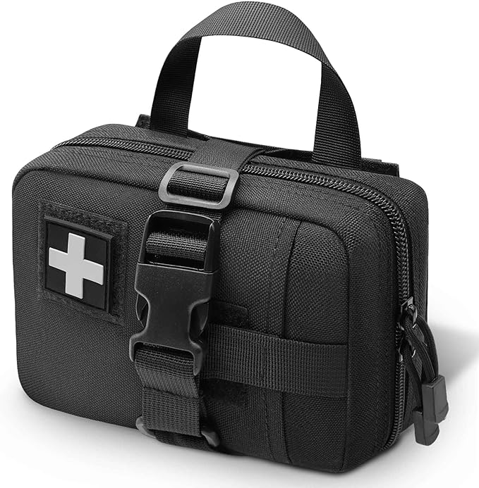 Upgrade Molle Rip Away Ifak Pouch, Tactical Small Belt First Aid Pouch Medical Utility EMT Pouch Only