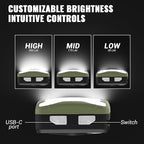 Camping Lantern Rechargeable/3AAA Batteries Tent Light, IPX7 Waterproof LED Lamp with Magnetic Base & Carabiner Hook for Indoor Work Outdoor Hiking Emergency Light Hurricane (ComPuck)